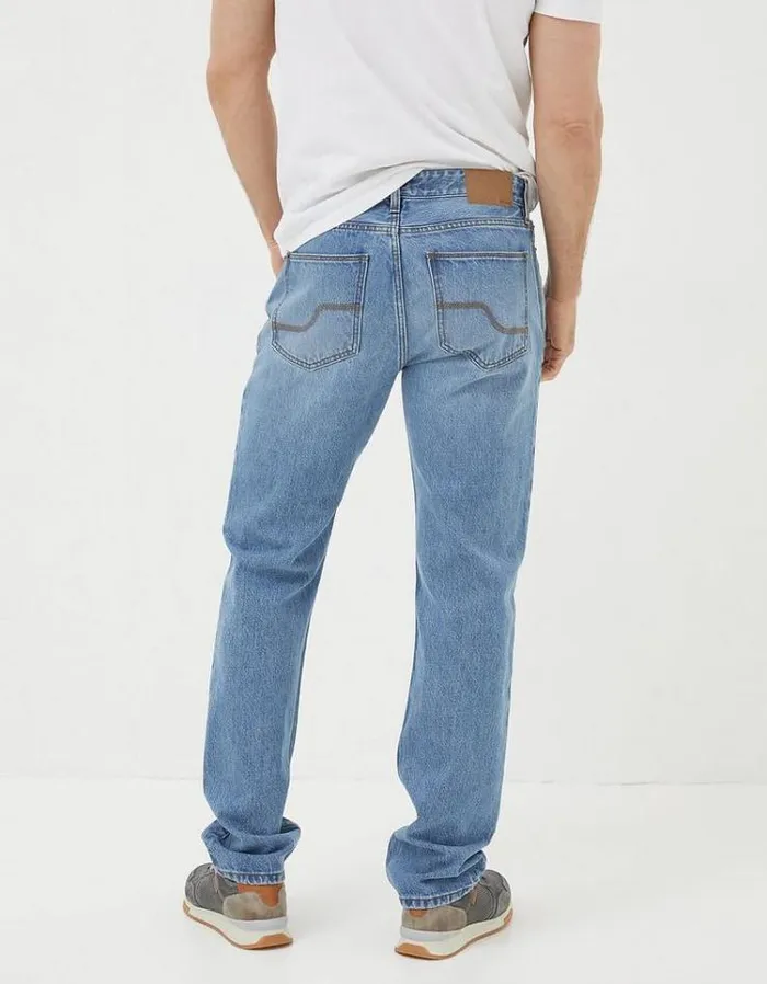 Men FatFace Jeans Straight Fit Jeans Light Denim Blue