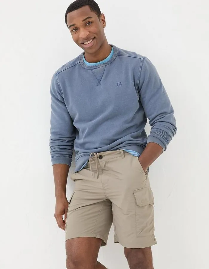 Men FatFace Shorts Snowdon Hybrid Cargo Shorts Stone