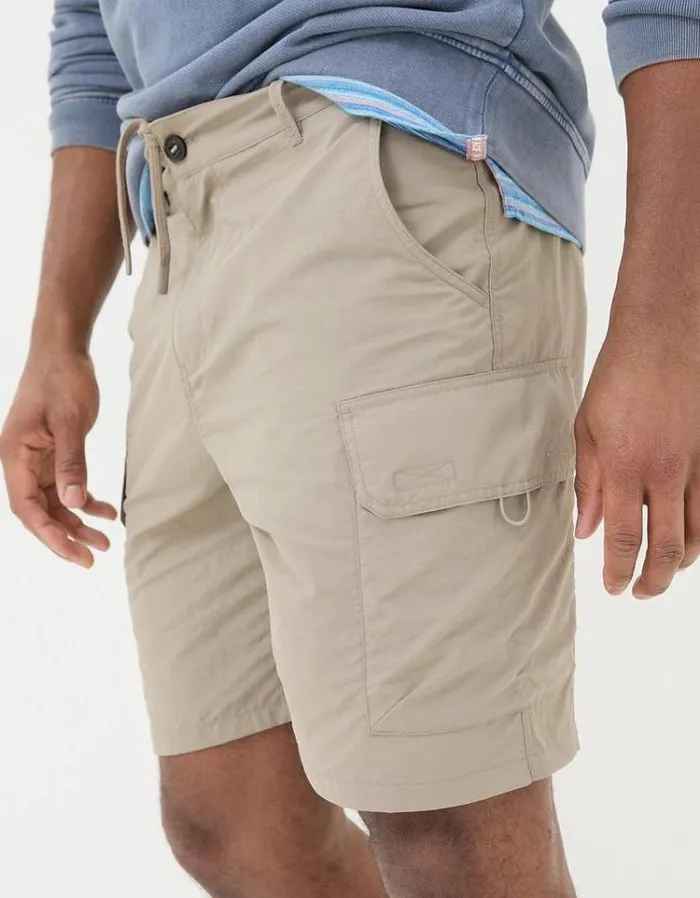 Men FatFace Shorts Snowdon Hybrid Cargo Shorts Stone