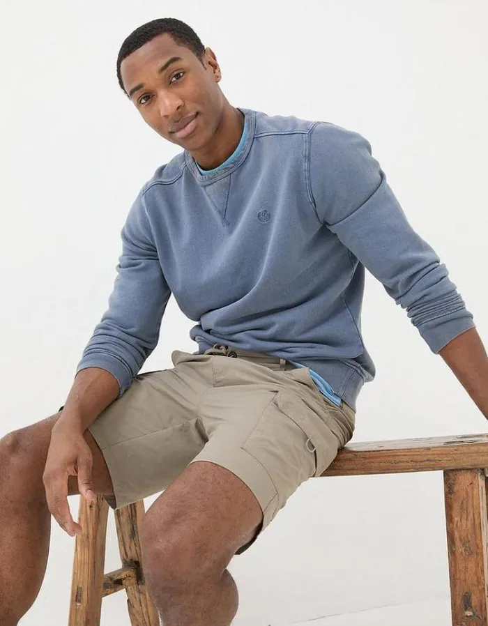 Men FatFace Shorts Snowdon Hybrid Cargo Shorts Stone