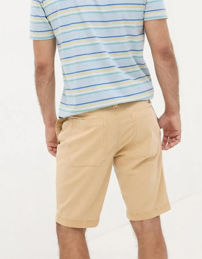 Men FatFace Shorts Stow Mineral Dye Chino Shorts Natural