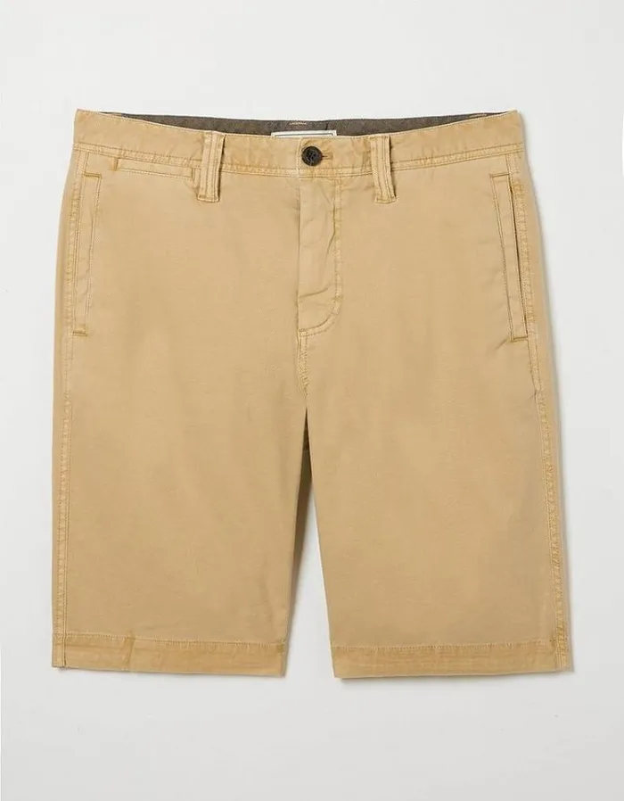 Men FatFace Shorts Stow Mineral Dye Chino Shorts Natural