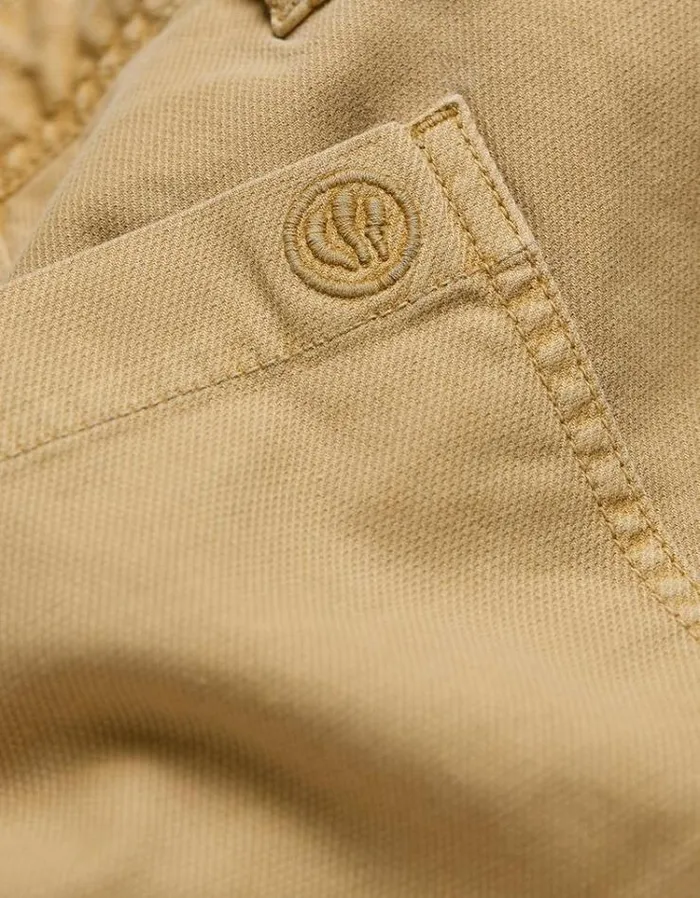 Men FatFace Shorts Stow Mineral Dye Chino Shorts Natural