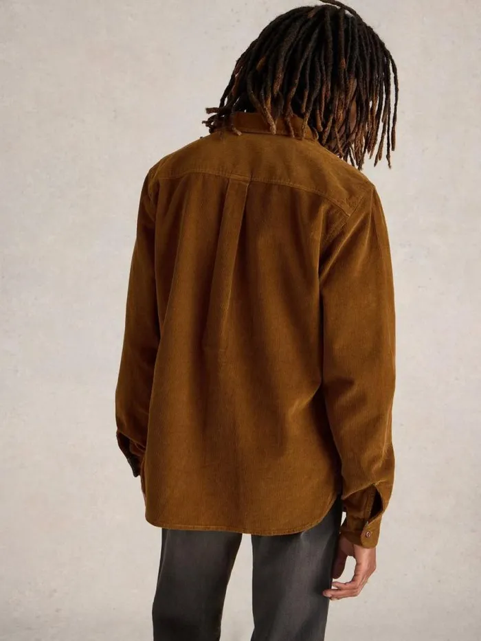 Men Griffin Cord Shirt Mid Brown White Stuff Shirts Men Griffin Cord Shirt Mid Brown White Stuff Shirts