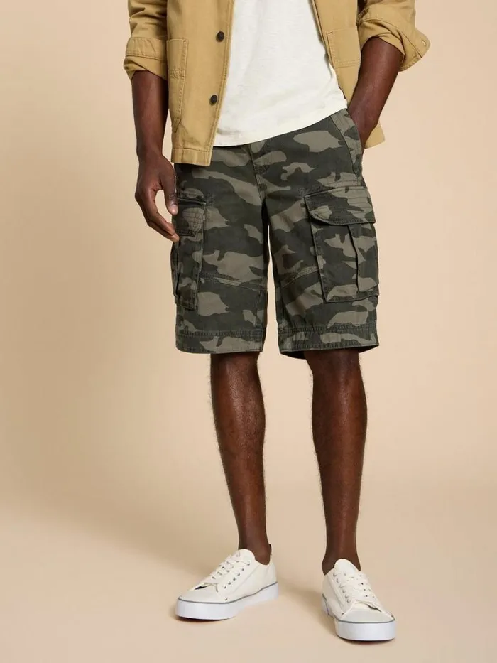 Men Halsall Organic Cargo Short Green Multi White Stuff Shorts