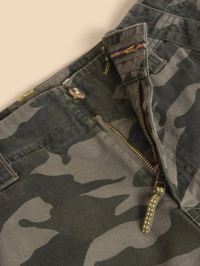 Men Halsall Organic Cargo Short Green Multi White Stuff Shorts