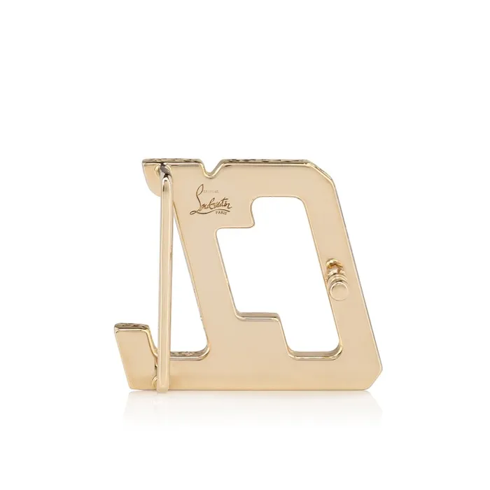 Men Happy Rui CL Logo Belt Buckle Belt Buckle 8211 Hammered Metal 8211 Gold Christian Louboutin Belts