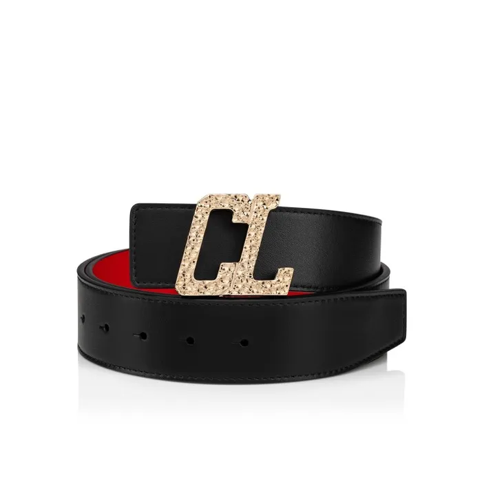 Men Happy Rui CL Logo Belt Buckle Belt Buckle 8211 Hammered Metal 8211 Gold Christian Louboutin Belts