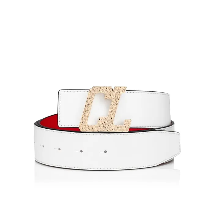 Men Happy Rui CL Logo Belt Buckle Belt Buckle 8211 Hammered Metal 8211 Gold Christian Louboutin Belts