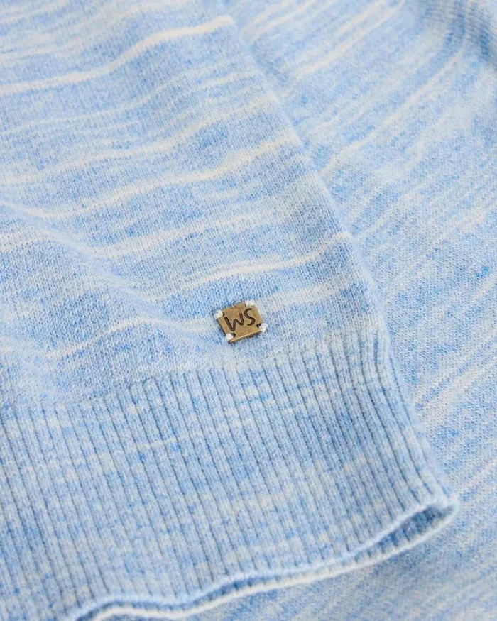 Men Henderson Spacedye Jumper Light Blue White Stuff Knitwear
