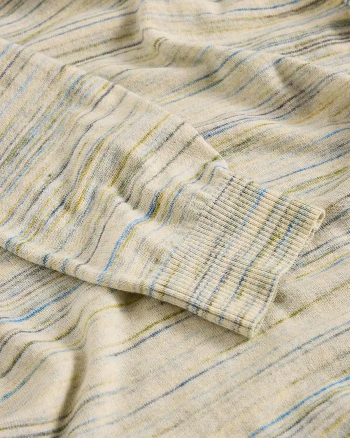Men Henderson Spacedye Jumper Natural Multi White Stuff Knitwear