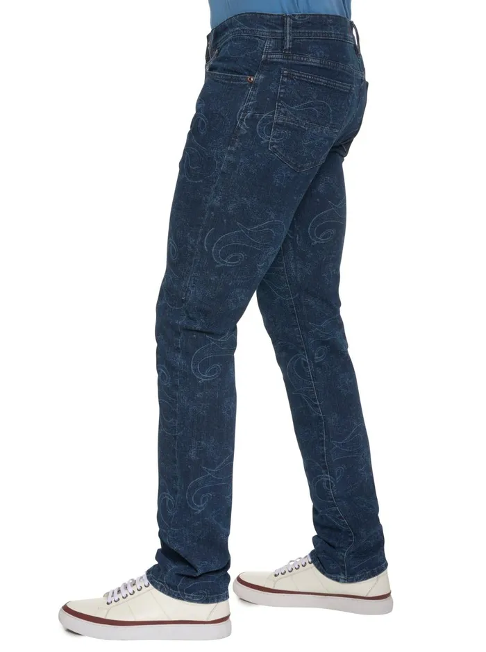 Men Jeans and Pants Robert Graham JASON DENIM PANT Dark Indigo