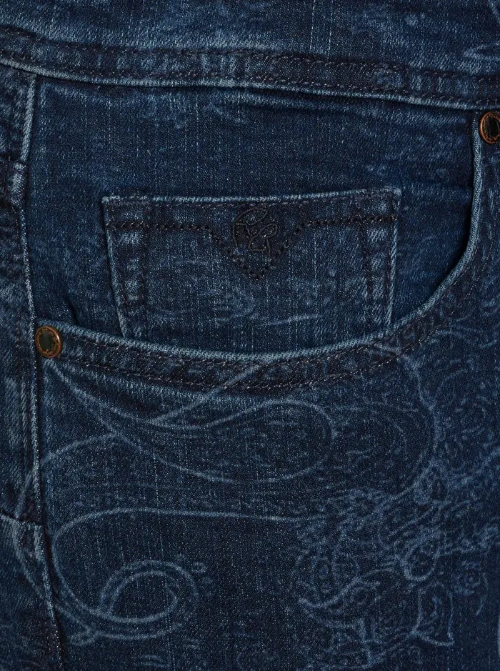 Men Jeans and Pants Robert Graham JASON DENIM PANT Dark Indigo