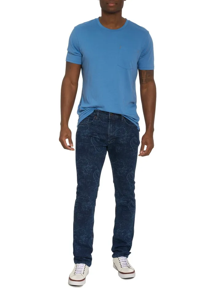 Men Jeans and Pants Robert Graham JASON DENIM PANT Dark Indigo