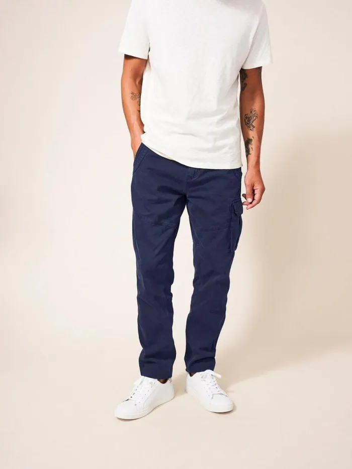 Men Kegworth Organic Cargo Trouser Dark Navy White Stuff Trousers
