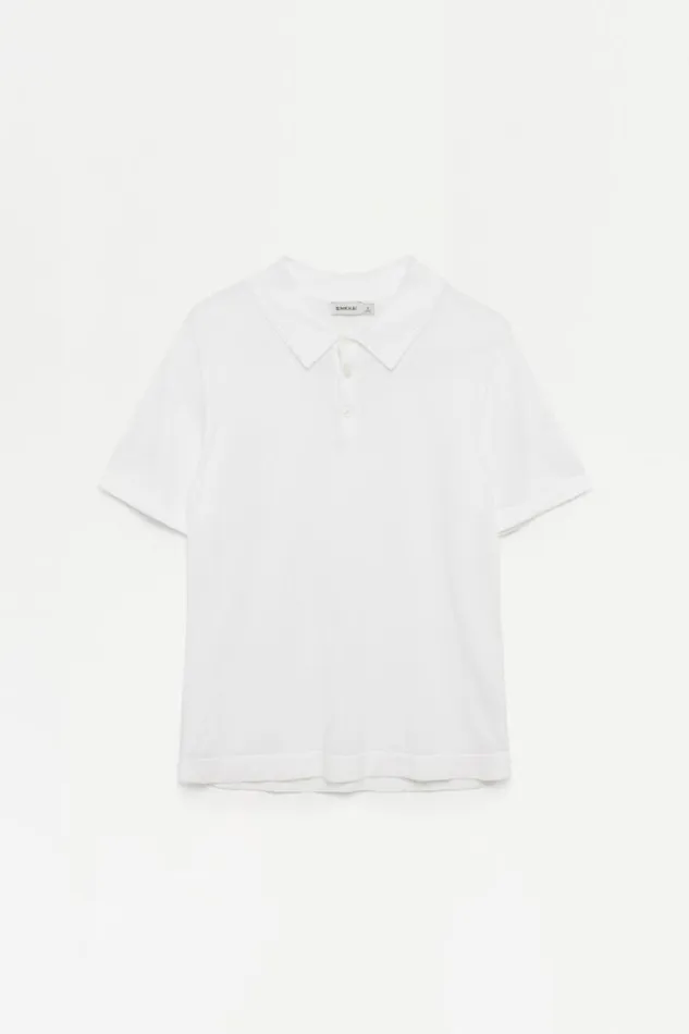 Men Knitwear Jonathan Simkhai Barron Polo Ivory Polo Shirt Men Knitwear Jonathan Simkhai Barron Polo Ivory Polo Shirt