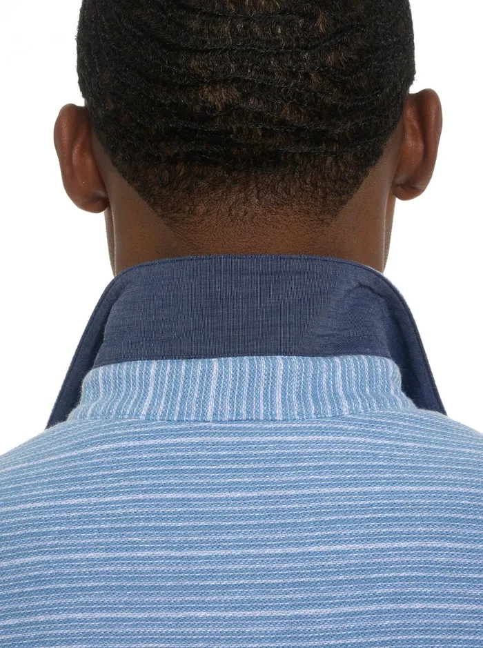 Men Long Sleeve Button Down Shirts Robert Graham ADLER LONG SLEEVE BUTTON FRONT KNIT SHIRT Light Blue