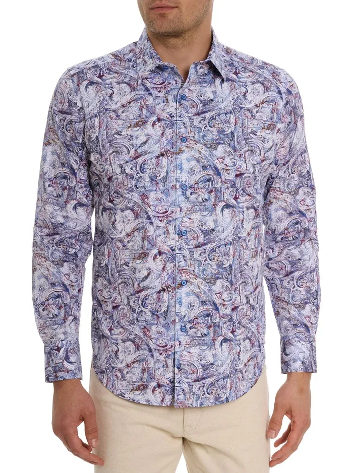 Men Long Sleeve Button Down Shirts Robert Graham CANTRELL LONG SLEEVE BUTTON DOWN SHIRT Classic