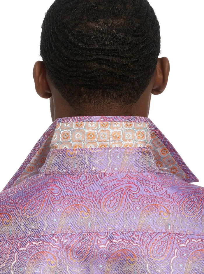 Men Long Sleeve Button Down Shirts Robert Graham LIMITED EDITION SOPHISTICATE LONG SLEEVE BUTTON DOWN SHIRT Light Pink