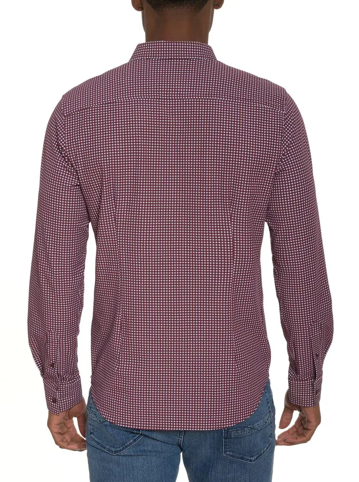 Men Long Sleeve Button Down Shirts Robert Graham LONARDO MOTION LONG SLEEVE BUTTON DOWN SHIRT Blue