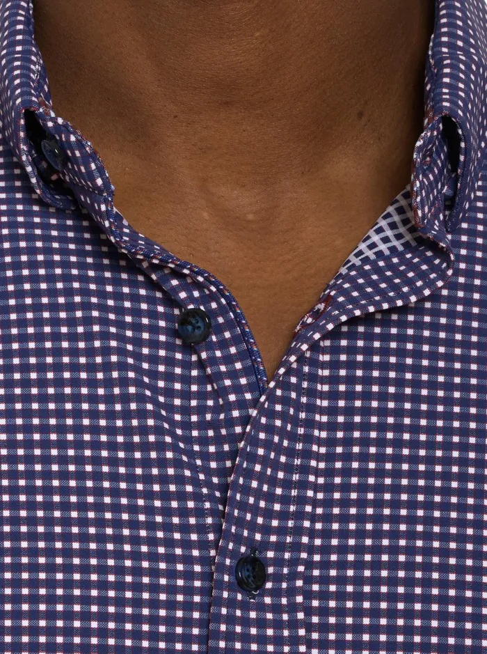 Men Long Sleeve Button Down Shirts Robert Graham LONARDO MOTION LONG SLEEVE BUTTON DOWN SHIRT Blue