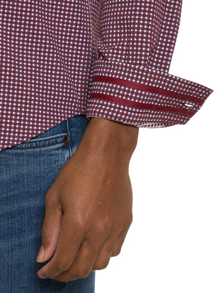 Men Long Sleeve Button Down Shirts Robert Graham LONARDO MOTION LONG SLEEVE BUTTON DOWN SHIRT Blue