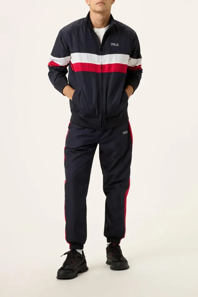 Men Matching Sets Fila Full Zip Woven Track Jacket 014 Blackwhiterio Red Men Matching Sets Fila Full Zip Woven Track Jacket 014 Blackwhiterio Red