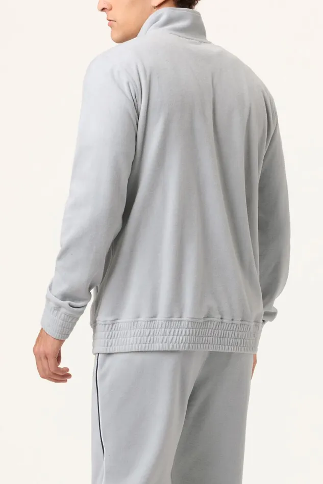 Men Matching Sets Fila Velour Track Jacket 068 Highrisefila Navywhite