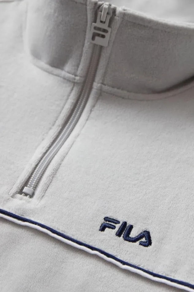 Men Matching Sets Fila Velour Track Jacket 068 Highrisefila Navywhite