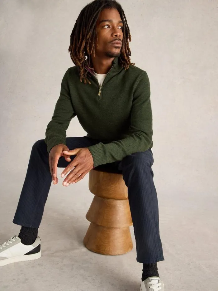 Men Newport Wool Merino Jumper Dark Green White Stuff Knitwear Men Newport Wool Merino Jumper Dark Green White Stuff Knitwear