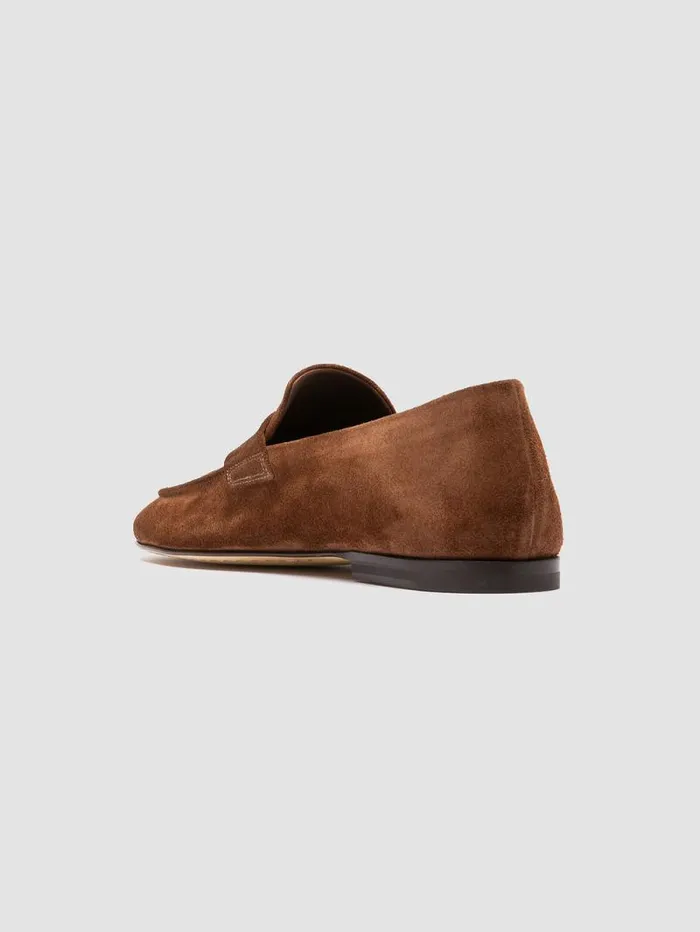 Men Officine Creative Footwear AIRTO 001 Brown Suede Loafers