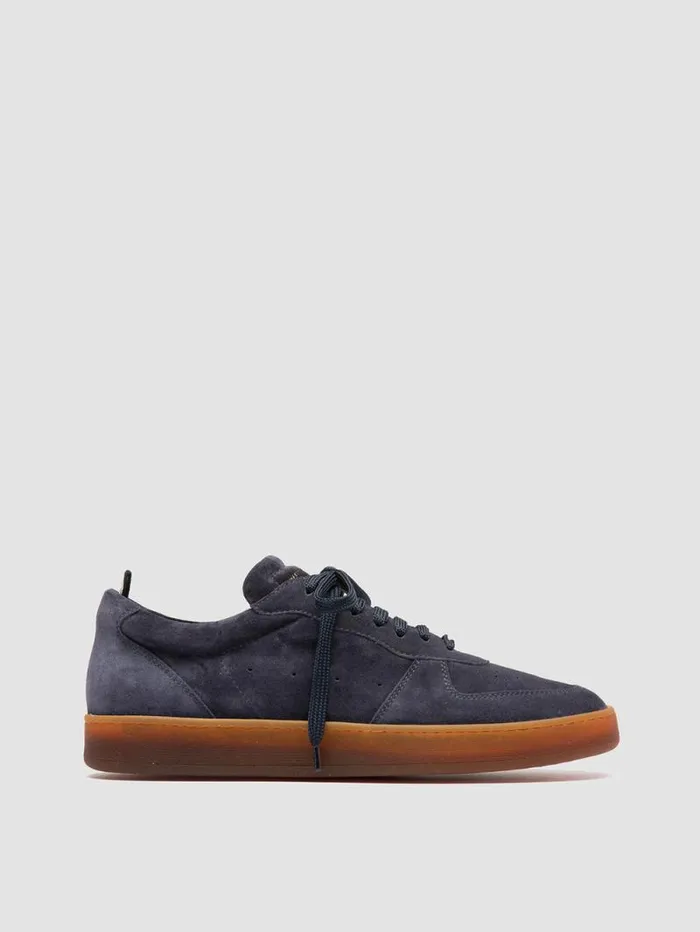 Men Officine Creative Footwear ASSET 001 Blue Suede Low Top Sneakers