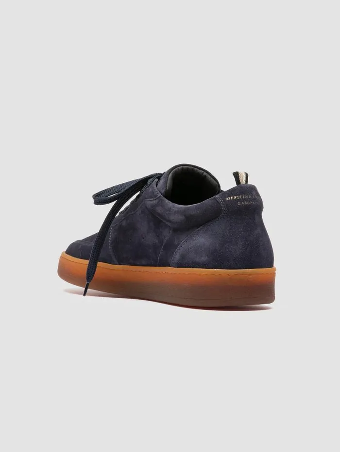 Men Officine Creative Footwear ASSET 001 Blue Suede Low Top Sneakers Men Officine Creative Footwear ASSET 001 Blue Suede Low Top Sneakers