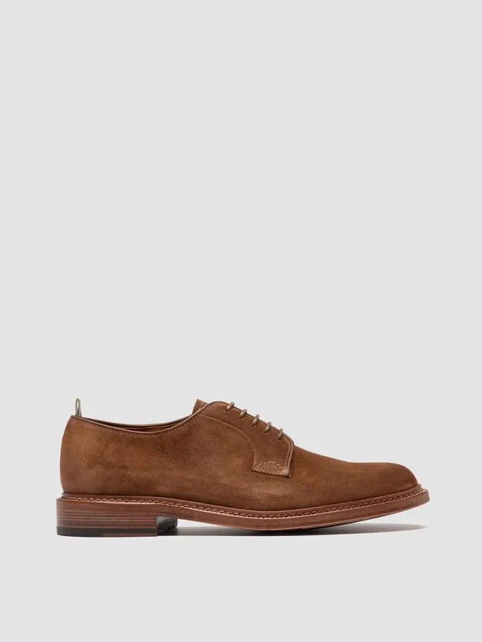 Men Officine Creative Footwear ASTON 001 Brown Suede Derby Shoes
