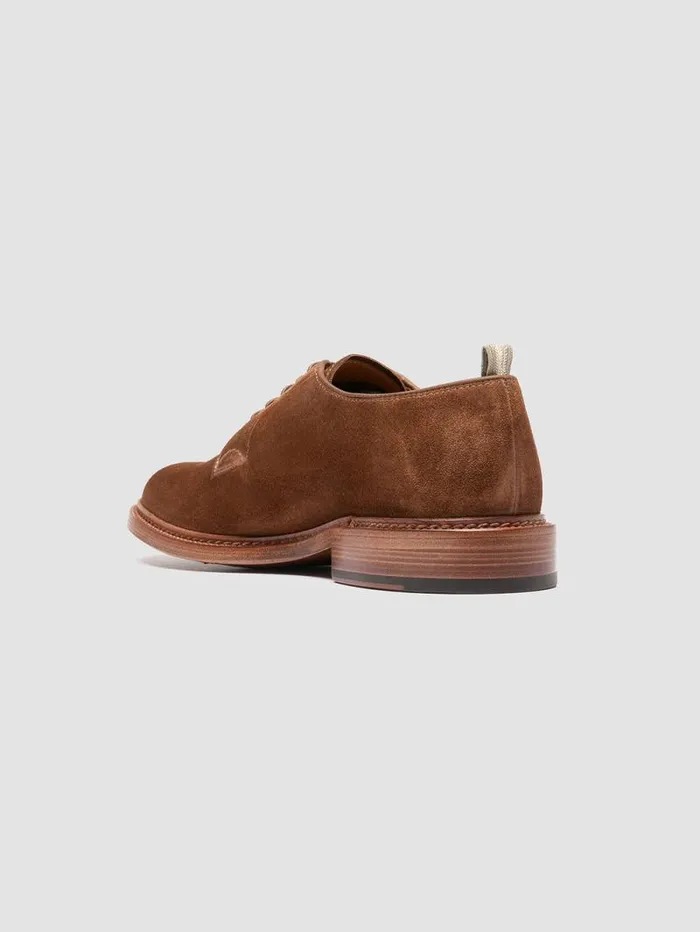 Men Officine Creative Footwear ASTON 001 Brown Suede Derby Shoes Men Officine Creative Footwear ASTON 001 Brown Suede Derby Shoes
