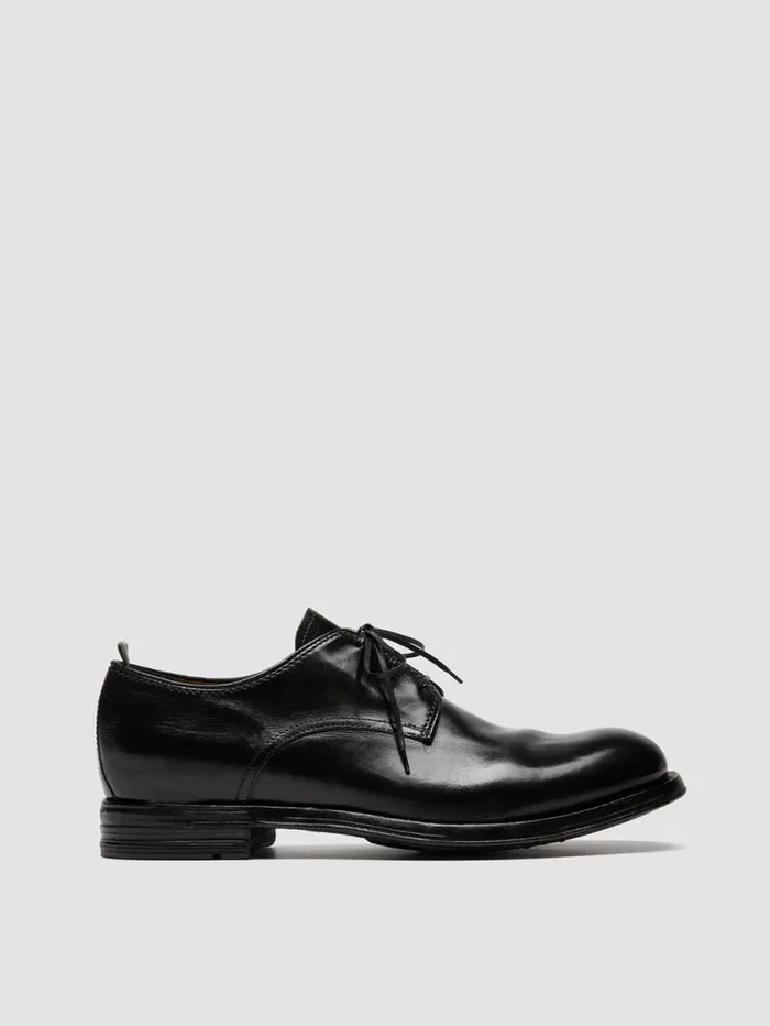 Men Officine Creative Footwear BALANCE 019 Black Leather Derby Shoes