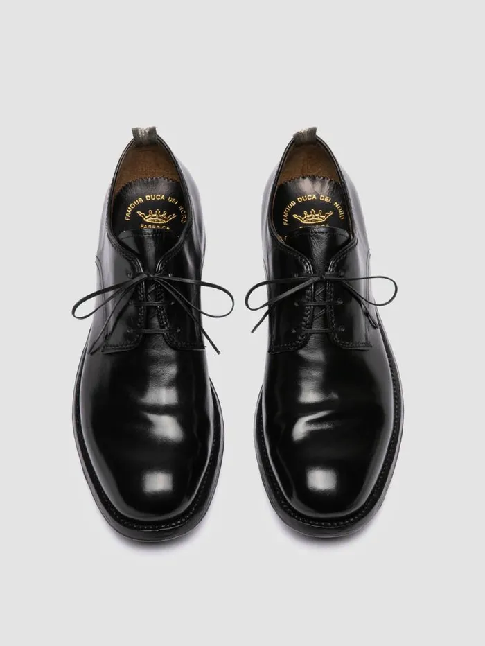 Men Officine Creative Footwear BALANCE 019 Black Leather Derby Shoes Men Officine Creative Footwear BALANCE 019 Black Leather Derby Shoes