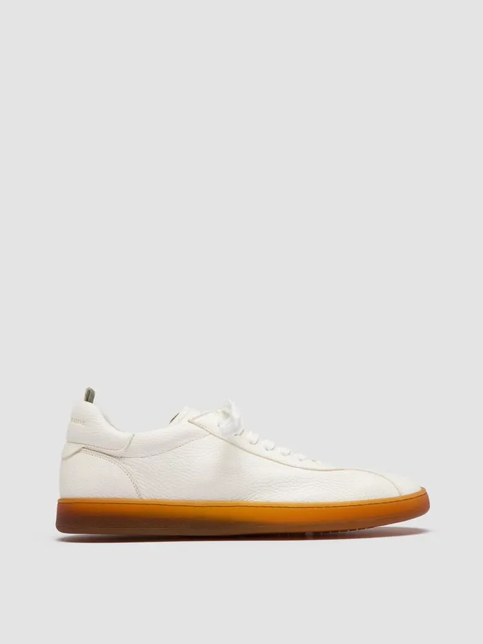 Men Officine Creative Footwear HALO 001 White Leather Low Top Sneakers