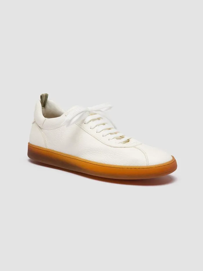 Men Officine Creative Footwear HALO 001 White Leather Low Top Sneakers