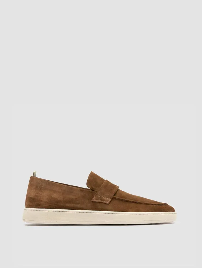 Men Officine Creative Footwear HERBIE 001 Brown Suede Penny Loafers
