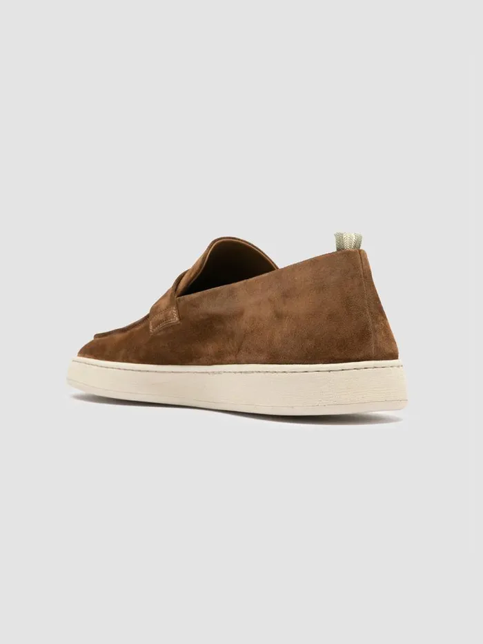 Men Officine Creative Footwear HERBIE 001 Brown Suede Penny Loafers Men Officine Creative Footwear HERBIE 001 Brown Suede Penny Loafers
