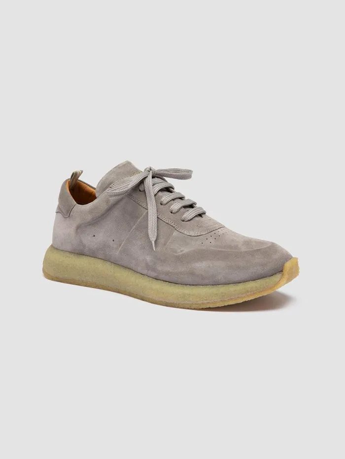 Men Officine Creative Footwear LEGEND 001 Grey Suede Low Top Sneakers