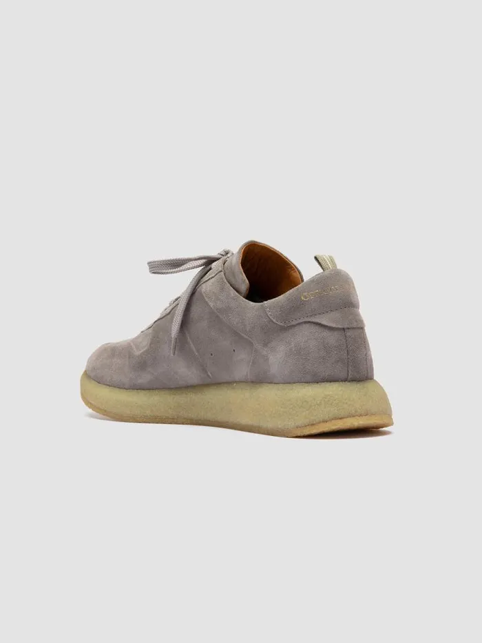 Men Officine Creative Footwear LEGEND 001 Grey Suede Low Top Sneakers