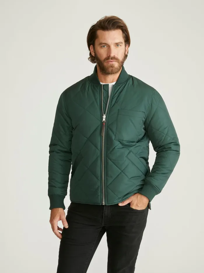 Men Outerwear Robert Graham QUILTED BOMBER Green