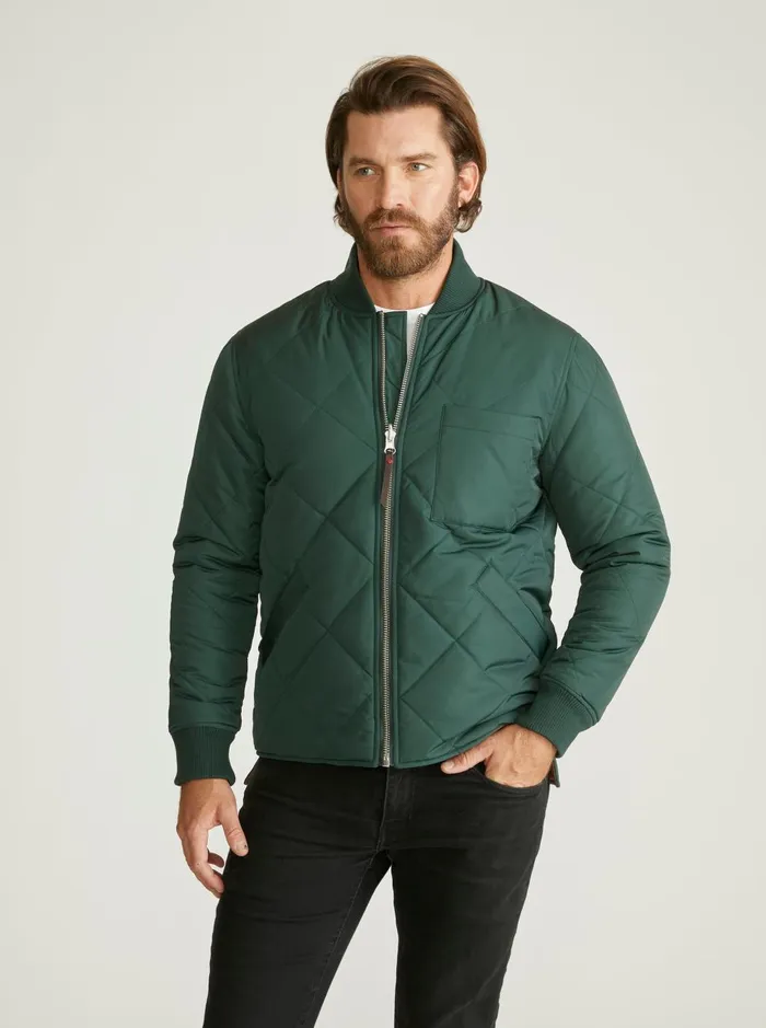 Men Outerwear Robert Graham QUILTED BOMBER Green