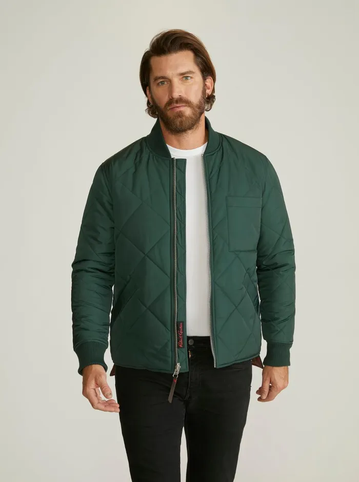 Men Outerwear Robert Graham QUILTED BOMBER Green