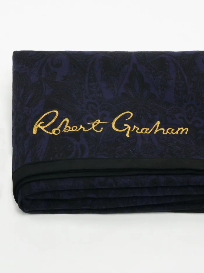 Men Pajamas and Underwear Robert Graham HIGHLAND BLANKET Navy