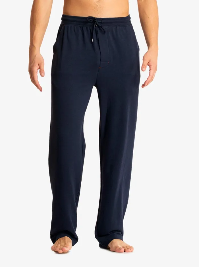 Men Pajamas and Underwear Robert Graham SOLID KNIT STRAIGHT LEG PANT Black