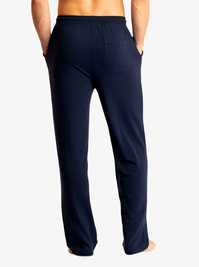 Men Pajamas and Underwear Robert Graham SOLID KNIT STRAIGHT LEG PANT Black