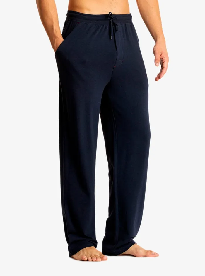 Men Pajamas and Underwear Robert Graham SOLID KNIT STRAIGHT LEG PANT Black